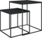 vidaXL - Salontafelset - 2 - st - bewerkt - hout - en - metaal