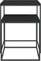 vidaXL - Salontafelset - 2 - st - bewerkt - hout - en - metaal