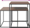 vidaXL - Salontafelset - 2 - st - bewerkt - hout - en - metaal
