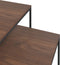 vidaXL - Salontafelset - 2 - st - bewerkt - hout - en - metaal