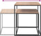 vidaXL - Salontafelset - 2 - st - bewerkt - hout - en - metaal