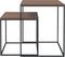 vidaXL - Salontafelset - 2 - st - bewerkt - hout - en - metaal