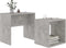vidaXL - Salontafelset - 48x30x45 - cm - bewerkt - hout - betongrijs