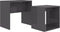 vidaXL - Salontafelset - 48x30x45 - cm - bewerkt - hout - hoogglans - grijs