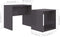 vidaXL - Salontafelset - 48x30x45 - cm - bewerkt - hout - hoogglans - grijs