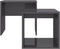 vidaXL - Salontafelset - 48x30x45 - cm - bewerkt - hout - hoogglans - grijs