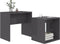 vidaXL - Salontafelset - 48x30x45 - cm - bewerkt - hout - hoogglans - grijs