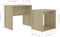 vidaXL - Salontafelset - 48x30x45 - cm - bewerkt - hout - sonoma - eikenkleurig