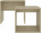 vidaXL - Salontafelset - 48x30x45 - cm - bewerkt - hout - sonoma - eikenkleurig