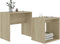 vidaXL - Salontafelset - 48x30x45 - cm - bewerkt - hout - sonoma - eikenkleurig