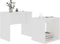 vidaXL - Salontafelset - 48x30x45 - cm - bewerkt - hout - wit