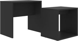 vidaXL - Salontafelset - 48x30x45 - cm - bewerkt - hout - zwart