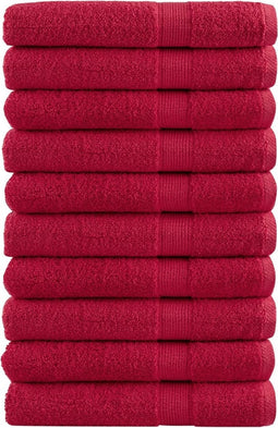 vidaXL - Saunadoeken - SOLUND - 10 - st - 600 - g/m² - 80x200 - cm - rood