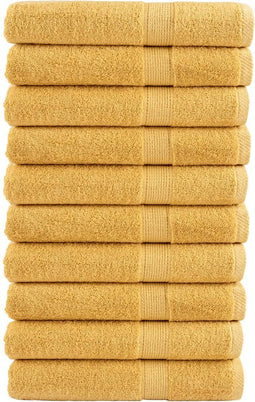 vidaXL - Saunadoeken - SOLUND - 10 - st - 600 - g/m² - 80x200 - cm - goudkleurig