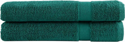 vidaXL - Saunadoeken - SOLUND - 2 - st - 600 - g/m² - 80x200 - cm - groen