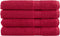 vidaXL - Saunadoeken - SOLUND - 4 - st - 600 - g/m² - 80x200 - cm - rood