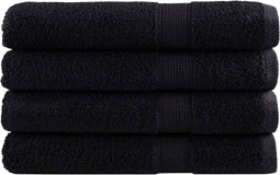 vidaXL - Saunadoeken - SOLUND - 4 - st - 600 - g/m² - 80x200 - cm - zwart