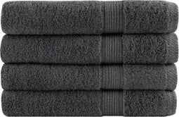 vidaXL - Saunadoeken - SOLUND - 4 - st - 600 - g/m² - 80x200 - cm - antracietkleur