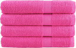 vidaXL - Saunadoeken - SOLUND - 4 - st - 600 - g/m² - 80x200 - cm - roze