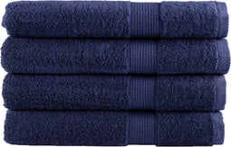 vidaXL - Saunadoeken - SOLUND - 4 - st - 600 - g/m² - 80x200 - cm - marineblauw