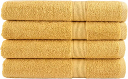 vidaXL - Saunadoeken - SOLUND - 4 - st - 600 - g/m² - 80x200 - cm - goudkleurig