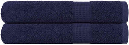 vidaXL - Saunahanddoeken - 2 - st - 80x200 - cm - 360 - g/m² - 100% - katoen - marineblauw