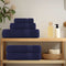 vidaXL - Saunahanddoeken - 4 - st - 80x200 - cm - 360 - g/m² - 100% - katoen - marineblauw