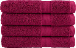 vidaXL - Saunahanddoeken - SOLUND - 4 - st - 600 - g/m² - 80x200 - cm - bordeaux
