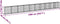 vidaXL - Schanskorf - 1000x50x100 - cm - gegalvaniseerd - ijzer - zilverkleurig