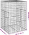 vidaXL - Schanskorf - 100x100x150 - cm - gegalvaniseerd - ijzer - zilverkleurig