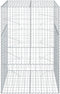 vidaXL - Schanskorf - 100x100x150 - cm - gegalvaniseerd - ijzer - zilverkleurig
