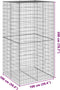vidaXL - Schanskorf - 100x100x200 - cm - gegalvaniseerd - ijzer - zilverkleurig