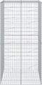 vidaXL - Schanskorf - 100x100x200 - cm - gegalvaniseerd - ijzer - zilverkleurig