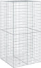 vidaXL - Schanskorf - 100x100x200 - cm - gegalvaniseerd - ijzer - zilverkleurig