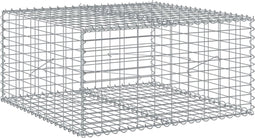 vidaXL - Schanskorf - 100x100x50 - cm - gegalvaniseerd - ijzer - zilverkleurig