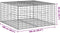 vidaXL - Schanskorf - 100x100x50 - cm - gegalvaniseerd - ijzer - zilverkleurig