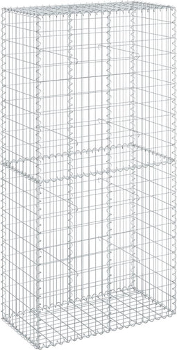 vidaXL - Schanskorf - 100x50x200 - cm - gegalvaniseerd - ijzer - zilverkleurig