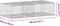 vidaXL - Schanskorf - 200x100x50 - cm - gegalvaniseerd - ijzer - zilverkleurig