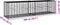 vidaXL - Schanskorf - 200x50x50 - cm - gegalvaniseerd - ijzer - zilverkleurig