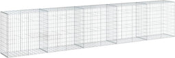 vidaXL - Schanskorf - 500x50x100 - cm - gegalvaniseerd - ijzer - zilverkleurig