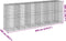 vidaXL - Schanskorf - 550x100x200 - cm - gegalvaniseerd - ijzer - zilverkleurig