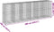 vidaXL - Schanskorf - 600x100x200 - cm - gegalvaniseerd - ijzer - zilverkleurig