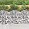 vidaXL - Schanskorf - gewelfd - 100x30x100/120 - cm - gegalvaniseerd - ijzer
