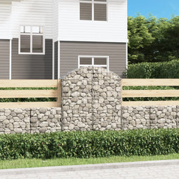 vidaXL - Schanskorf - gewelfd - 100x30x120/140 - cm - gegalvaniseerd - ijzer