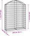 vidaXL - Schanskorf - gewelfd - 100x30x120/140 - cm - gegalvaniseerd - ijzer