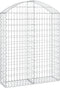 vidaXL - Schanskorf - gewelfd - 100x30x120/140 - cm - gegalvaniseerd - ijzer