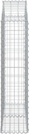 vidaXL - Schanskorf - gewelfd - 100x30x120/140 - cm - gegalvaniseerd - ijzer