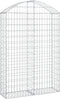 vidaXL - Schanskorf - gewelfd - 100x30x140/160 - cm - gegalvaniseerd - ijzer