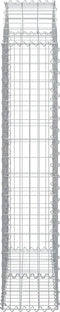 vidaXL - Schanskorf - gewelfd - 100x30x140/160 - cm - gegalvaniseerd - ijzer