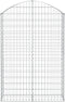 vidaXL - Schanskorf - gewelfd - 100x30x140/160 - cm - gegalvaniseerd - ijzer
